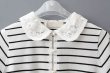画像4: cotton nylon lace color knit cardigan (WH×BK) (4)