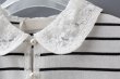 画像5: cotton nylon lace color knit cardigan (WH×BK) (5)
