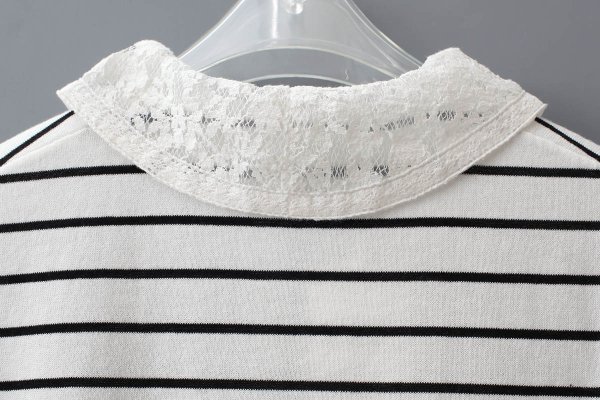 画像9: cotton nylon lace color knit cardigan (WH×BK) (9)