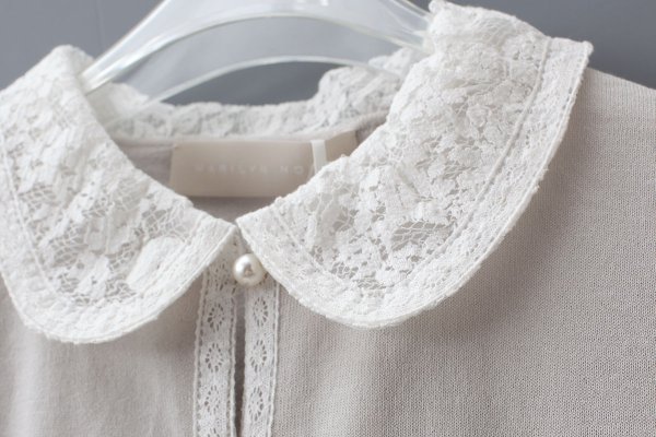 画像5: cotton nylon lace color knit cardigan (IGY) (5)
