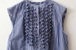 画像3: SALE‼︎ modern tuck frill flare blouse (NV×WH) (3)
