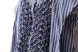 画像4: SALE‼︎ modern tuck frill flare blouse (NV×WH) (4)