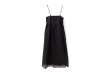 画像1: sheer starched cotton 2way cami skirt (BK) (1)