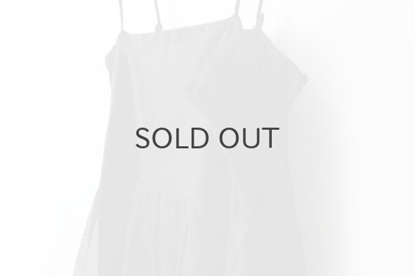 画像5: sheer starched cotton 2way cami skirt (BK) (5)