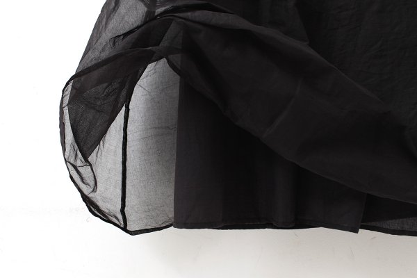 画像9: sheer starched cotton 2way cami skirt (BK) (9)