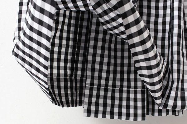 画像7: 3 ET DEMI original gingham check skirt (BK) (7)