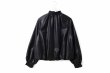 画像9: soft eco-leather blouson (BK) (9)