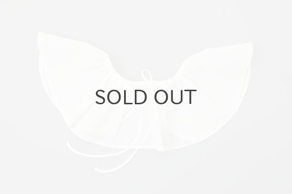 画像2: Big Ruffle Collar Organza (WH) (2)