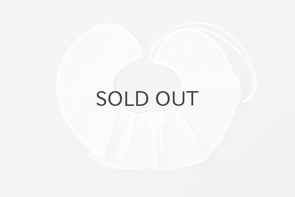 画像4: Big Ruffle Collar Organza (WH) (4)