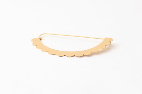 画像2: SEMICIRCULAR - ETCHED METAL BROOCH (2)