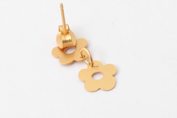 画像3: FLOWER - ETCHED METAL EARRINGS 2-PIECE (3)