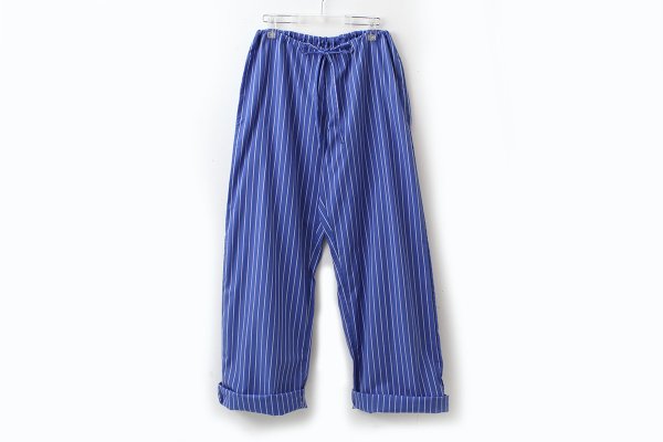 画像3: COTTON STRIPE REGULAR PANTS (BL) (3)