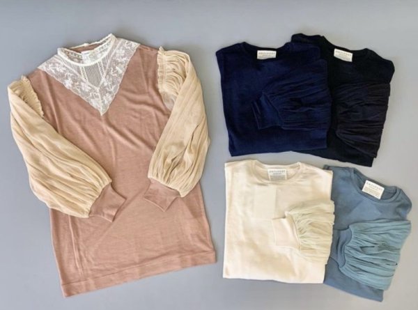 画像23: Wool Jersey T-Shirts With Mesh Sleeves KNT216D (23)