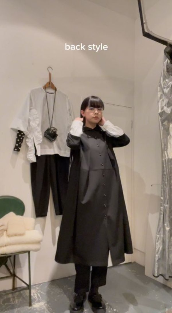 画像10: ウールギャバ後染ワンピース (BK) (10)