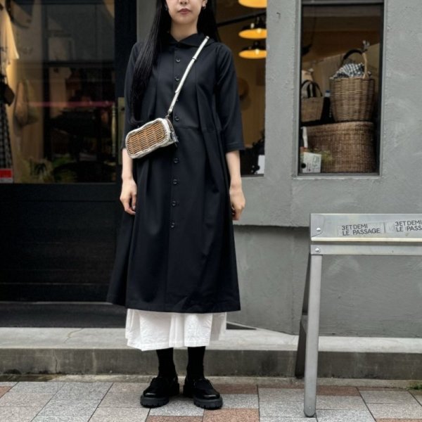 画像17: ウールギャバ後染ワンピース (BK) (17)