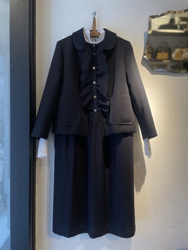 画像39: ウールギャバ 丸襟ジャケット (NV) (39)