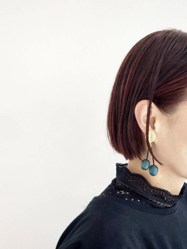 画像13: SALE50%OFF!! France dead stock チェリーイヤリング(GR) (13)