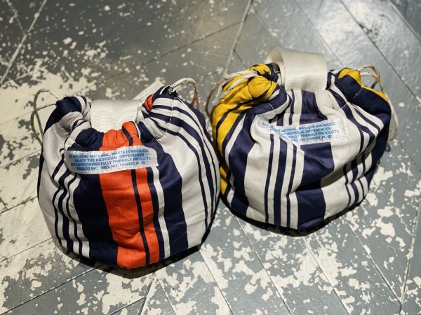画像1: PUEBCO shirt fabric drawstring bag (1)
