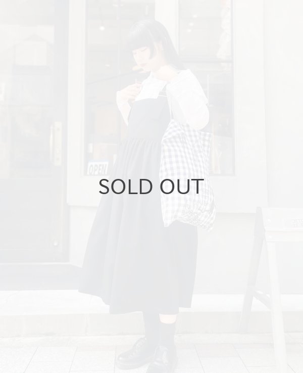 画像7: ウールギャバ後染ジャンパースカート（NV） (7)