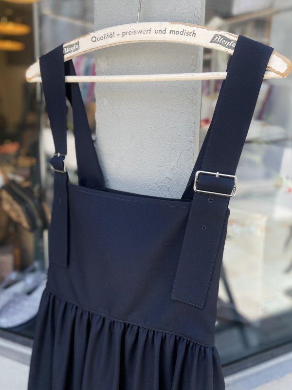 画像2: ウールギャバ後染ジャンパースカート（NV） (2)