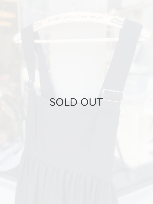 画像2: ウールギャバ後染ジャンパースカート（NV） (2)