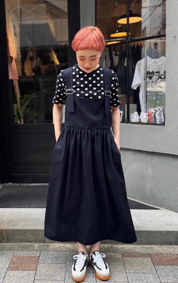 画像9: ウールギャバ後染ジャンパースカート（NV） (9)