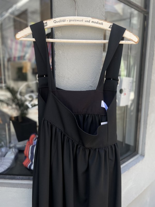 画像4: ウールギャバ後染ジャンパースカート（BK） (4)