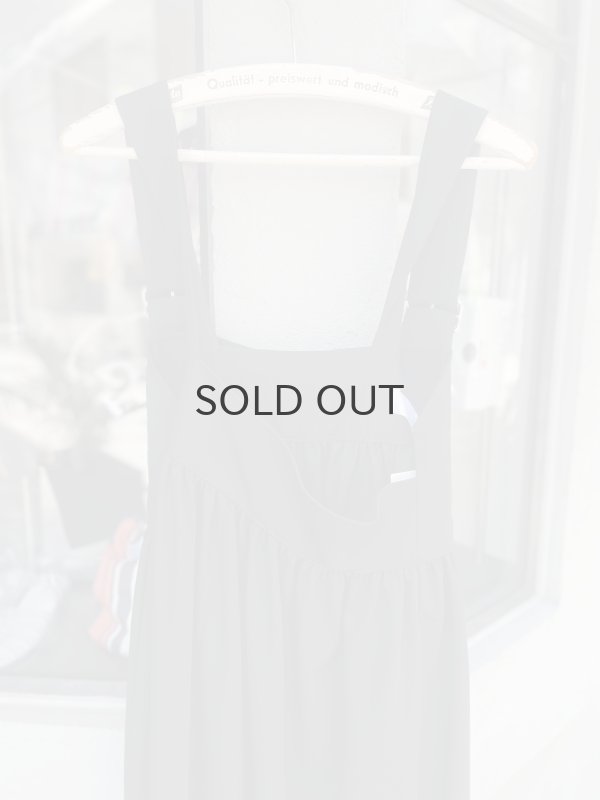 画像4: ウールギャバ後染ジャンパースカート（BK） (4)