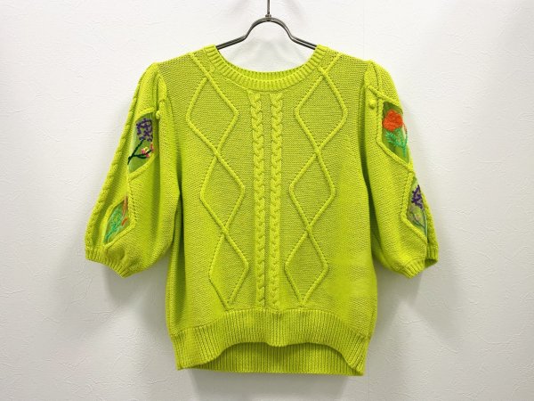 画像2: SALE20%OFF!! フラワー刺繍プルオーバー (LGR) (2)
