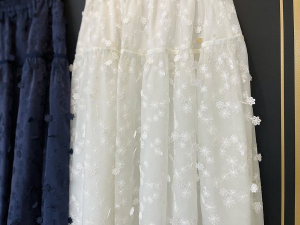 画像3: SALE40%OFF!! フラワーオーガンジースカート (3)