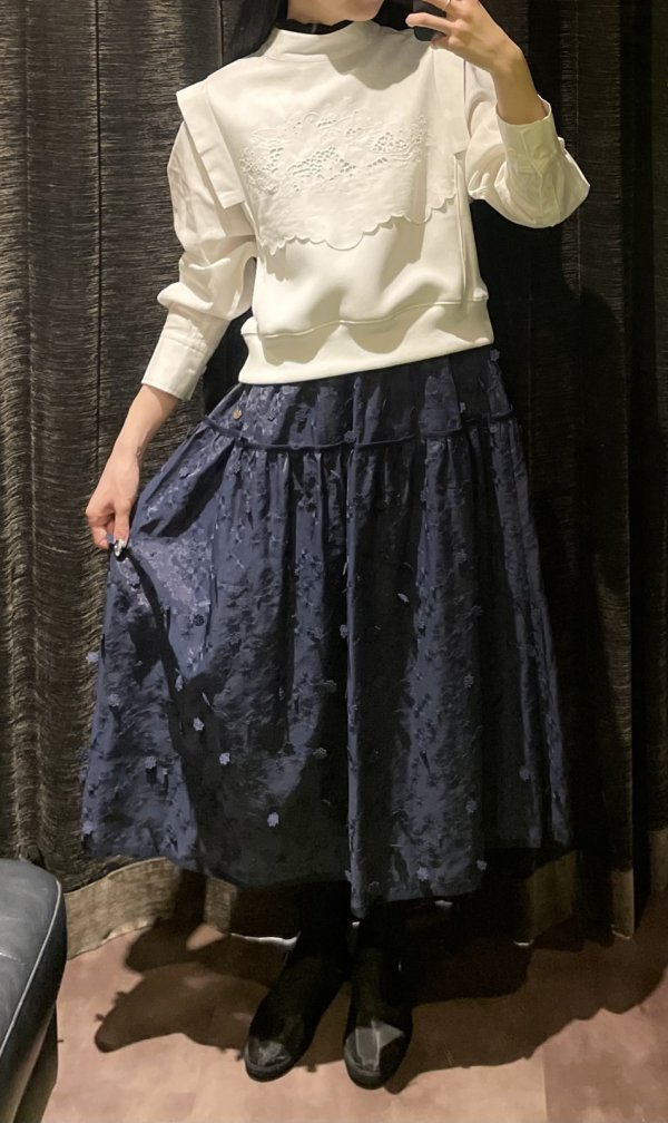 画像10: SALE40%OFF!! フラワーオーガンジースカート (10)