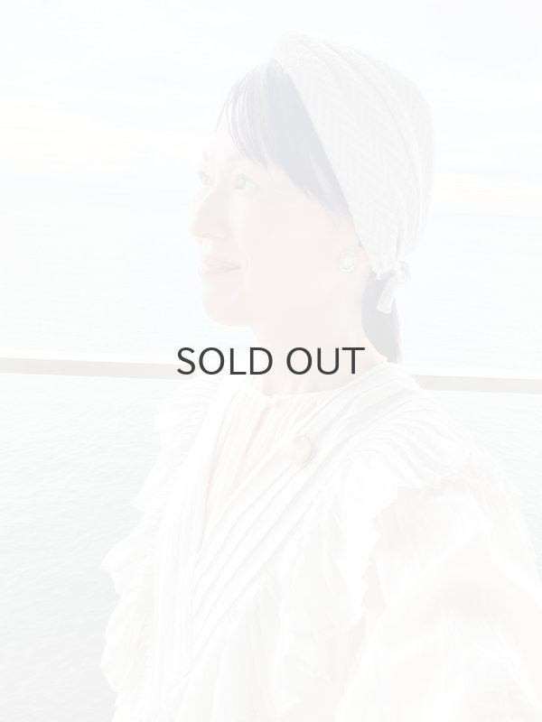 画像17: Khadi Silk Tuck Ruffle Collar (WH) (17)