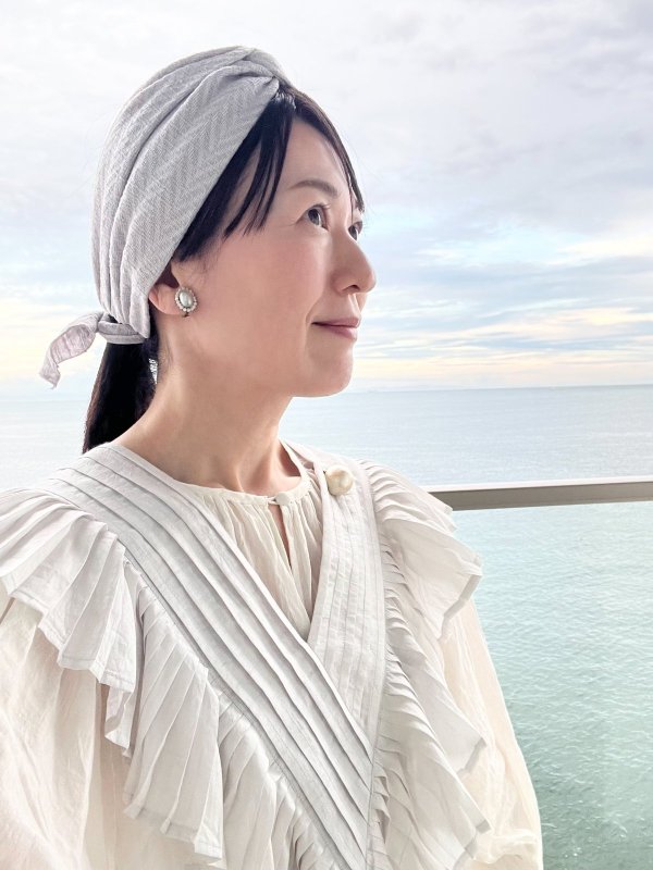 画像15: Khadi Silk Tuck Ruffle Collar (WH) (15)