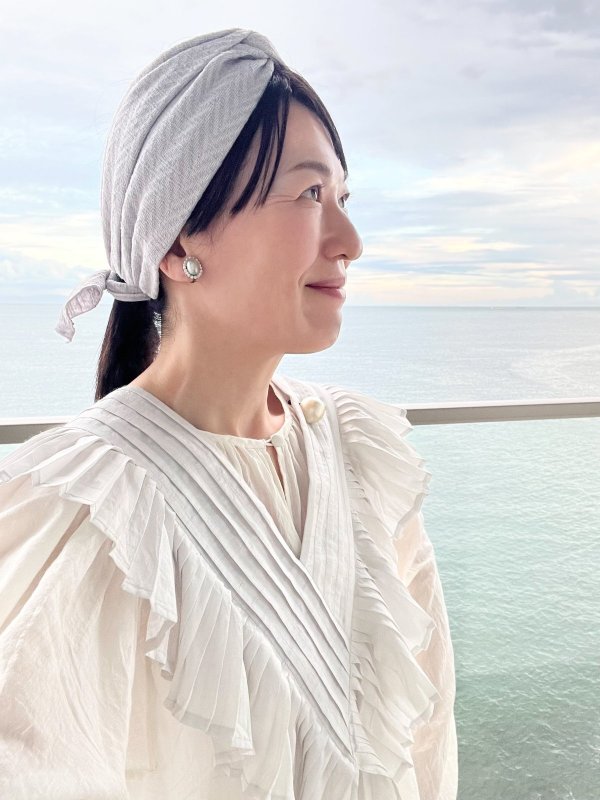 画像15: Khadi Silk Tuck Ruffle Collar (BK) (15)