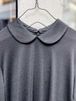 画像2: ウール天竺 丸衿 長袖カットソー (BK) (2)