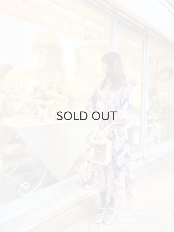 画像3: 別注!! print gather dress (BR) (3)