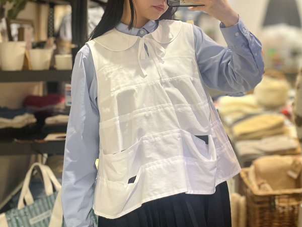 画像5: 綿ブロードカットデザインブラウス (WH) (5)
