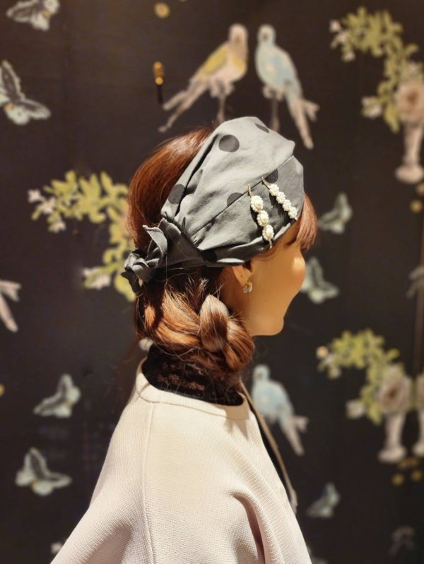 画像10: 3 ET DEMI original dot hairturban (10)