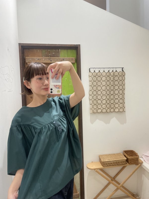 画像13: light wind ヨークギャザーブラウス (AES1428:GR) (13)