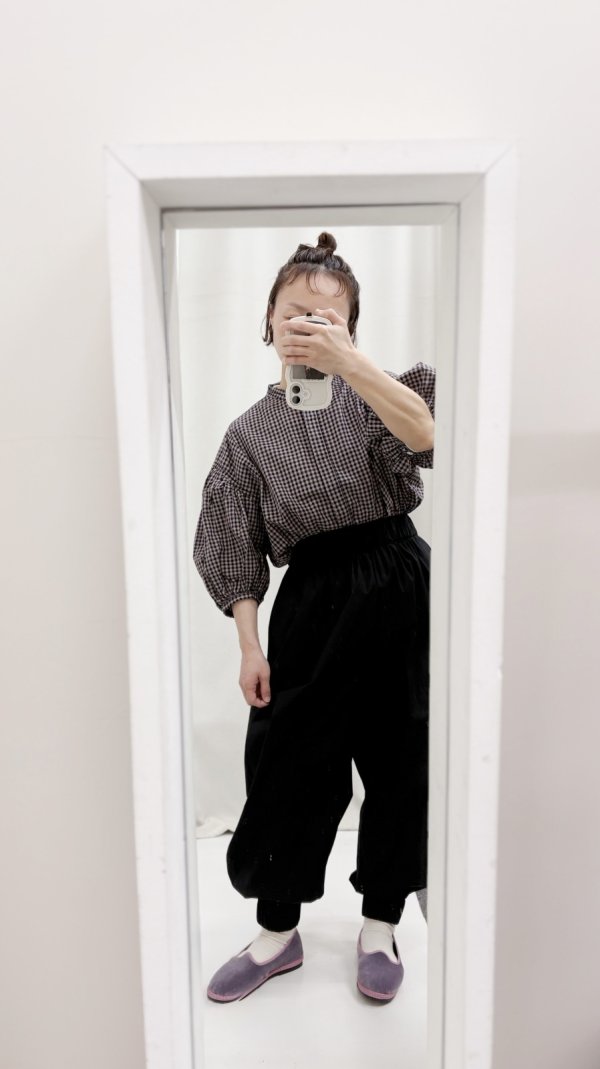 画像13: 80/1 ギンガム パフスリーブBL (261-5750:WHBK) (13)