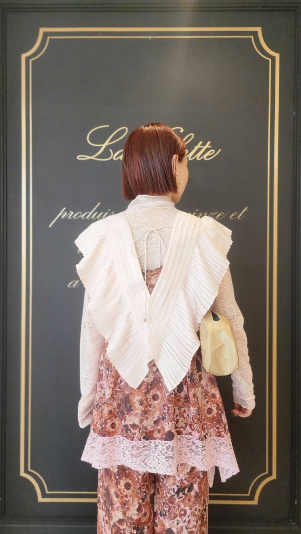 画像21: Khadi Silk Tuck Ruffle Collar (RW) (21)