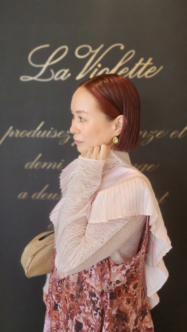 画像11: stretch lace top (PK) (11)