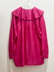 画像2: [30] Khadi Silk Round Collar Over Blouse  (2)