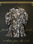 画像1: forest flower cotton print blouse (BR) (1)