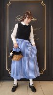 画像7: 3 ET DEMI original gingham check skirt (BL) (7)