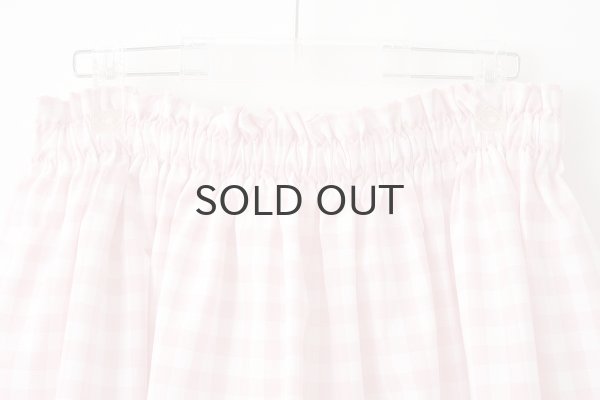 画像3: 別注!! ギンガムチェック・ギャザーロングスカート (PK/WH) (3)