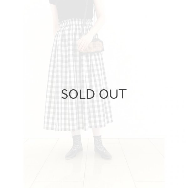 画像7: 別注!! ギンガムチェック・ギャザーロングスカート (PK/WH) (7)