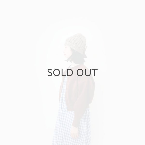 画像18: AMOSSAミラノリブ BIGパフスリーブカーディガン (BK:20) (18)