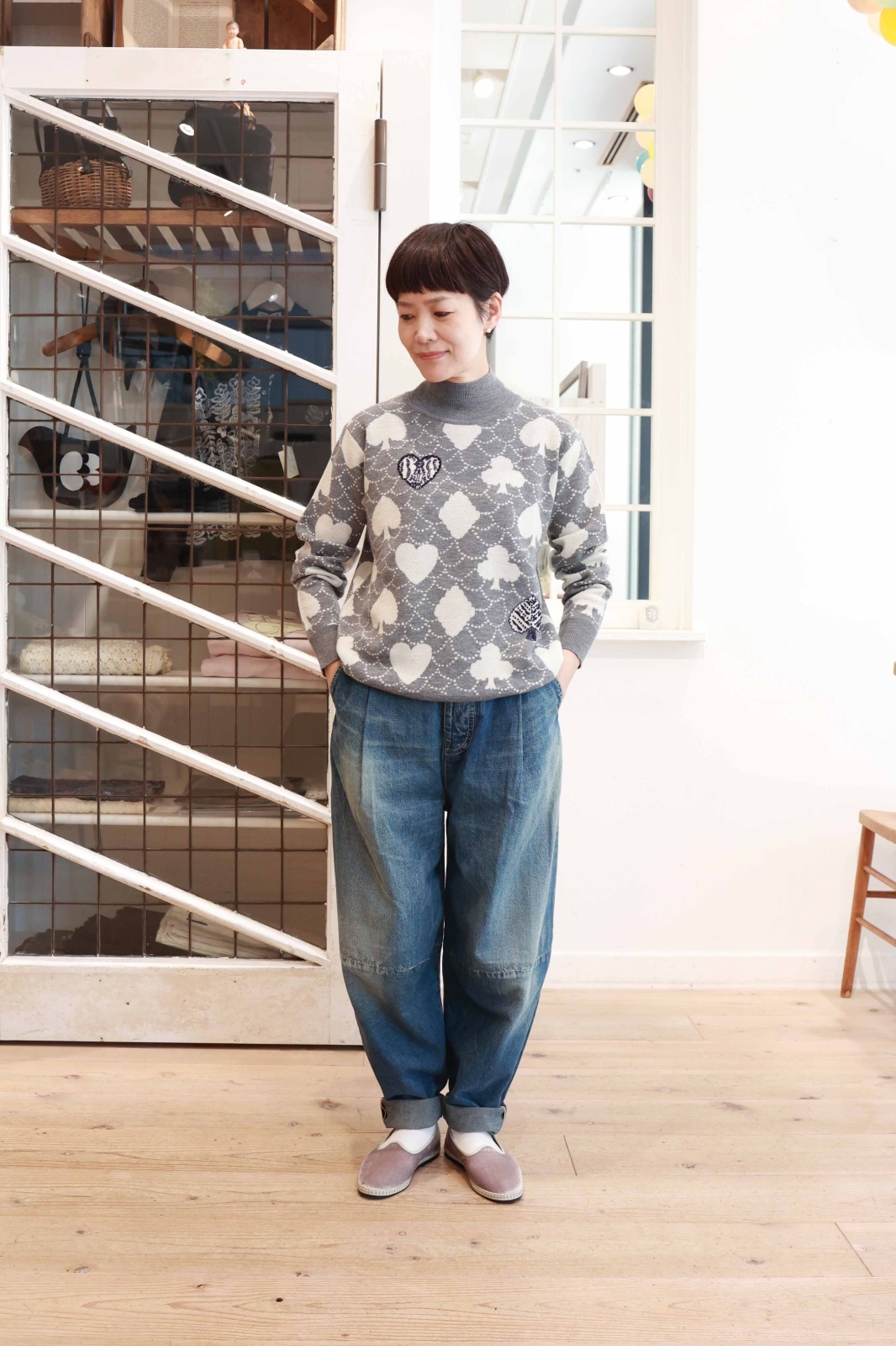 mina perhonen every day ニーパネルデニム