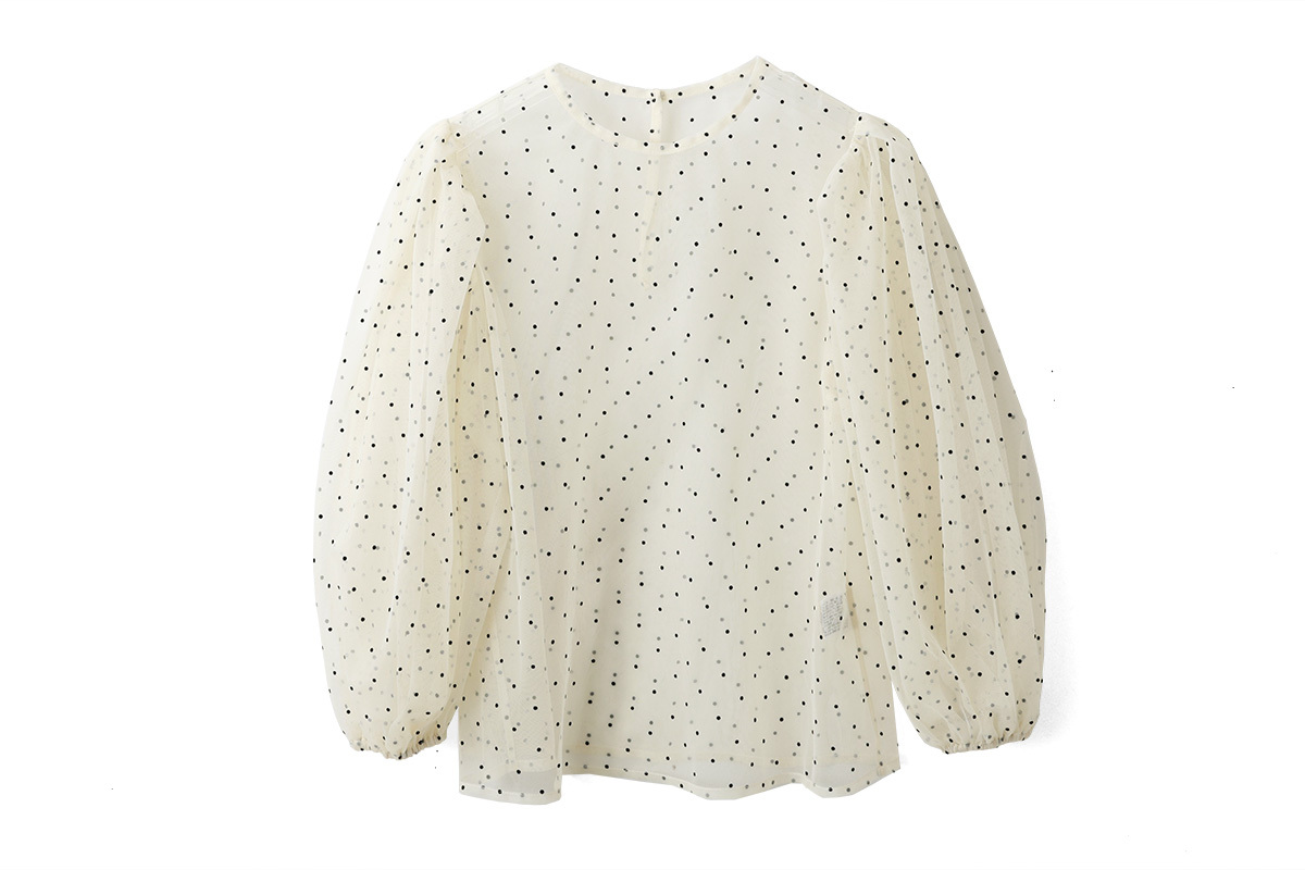 fig London フィグロンドン DOT tulle blouse